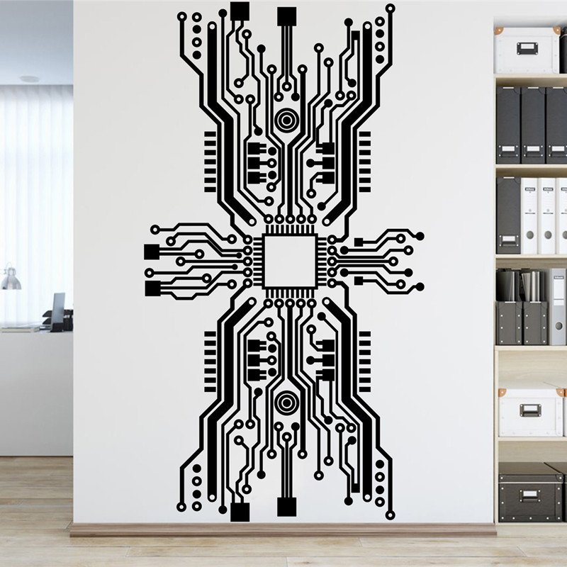 Stiker Dinding Chip Papan Sirk - The Office It Tech ulasan dan harga